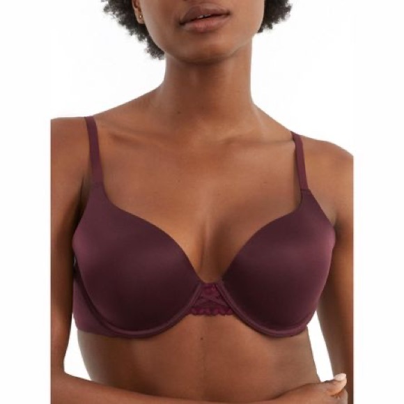 💥 SALE NWT No Poke No Pinch Push-Up Bra in Deep Maroon - Picture 2 of 10